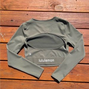 Lululemon Athletic Open Back Long Sleeve